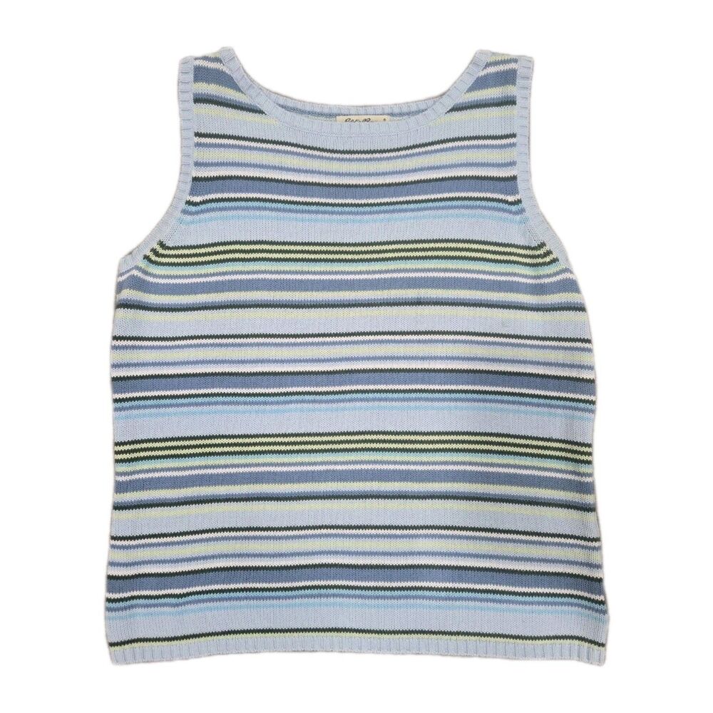 Eddie Bauer Sleeveless Sweater Vest Vintage 100% Cotton Women's Medium